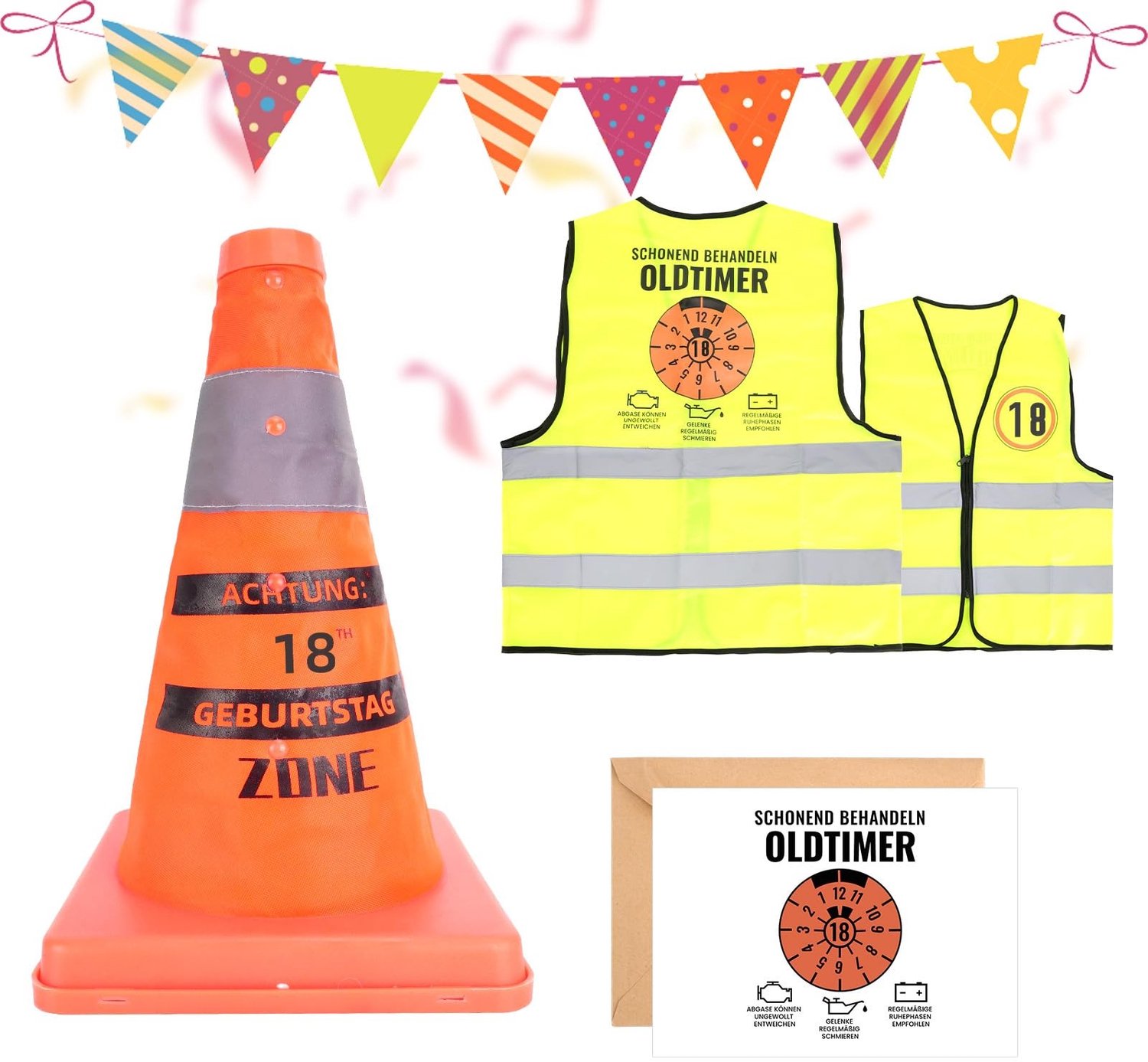 Verjaardagscadeau voor Mannen met Veiligheidsvest en Cone