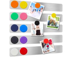 Prikbordstrip Roestvrij Staal - Magnetische Tape - Zelfklevende Bulletinstrip - 5 Stuks - Krasbestendig - Voor Kantoor/Thuis - Magnetische Strip