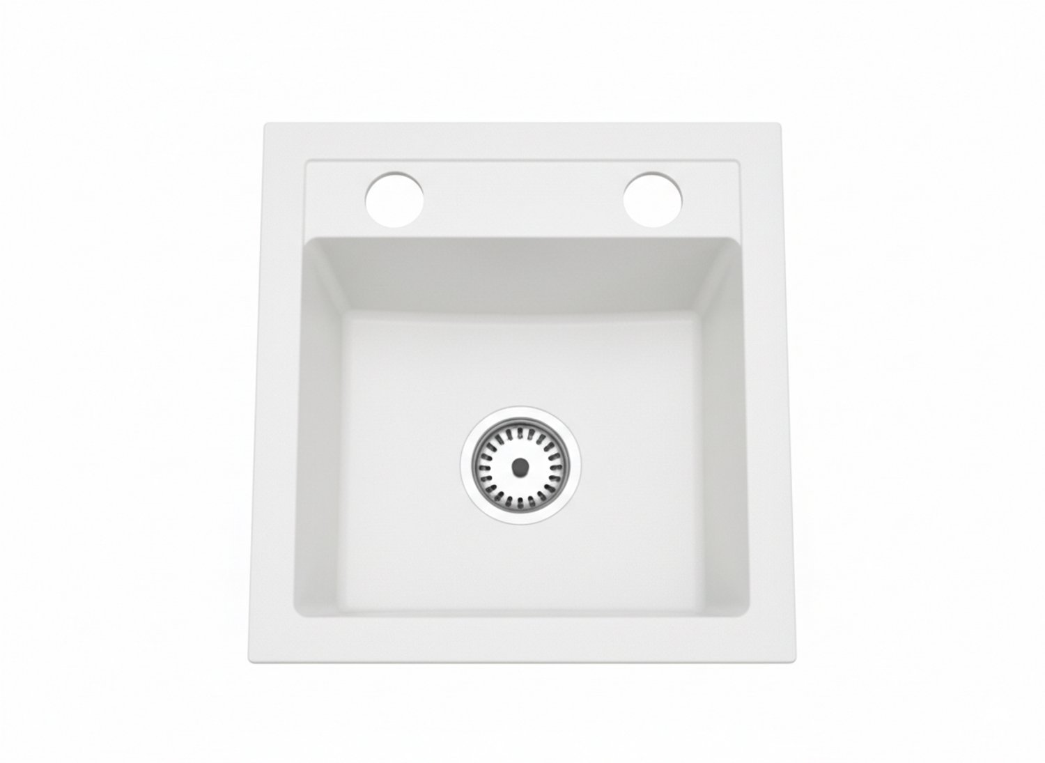 Faizee Home Granieten Spoelbak – Kwartscomposiet Keuken Spoelbak – Verschillende Modellen en Kleuren Compact Weiß