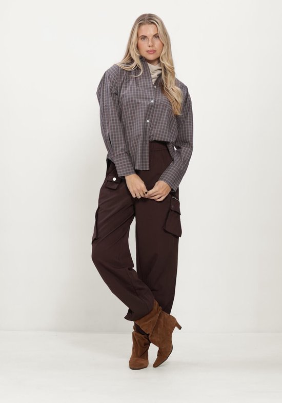 Top Model Geef Object Objzila L/s Re Shirt Noos Dames - Jurken - Bruin - Maat 42 | bol