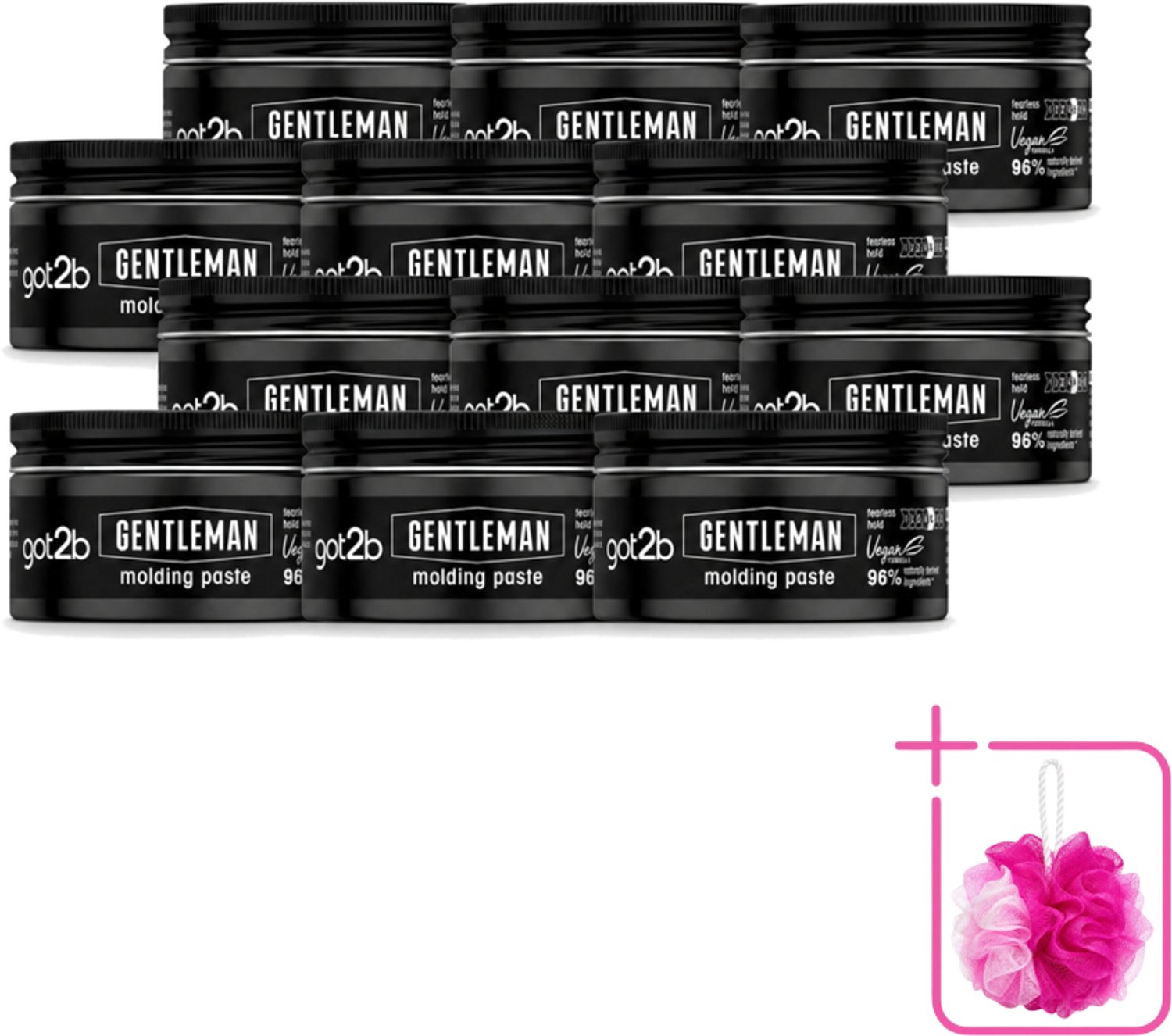 12 x Got2B - Molding Paste - Gentleman - 100 ml - Bulkverpakking - Haarmodel - Douchemop - Stijlvolle look