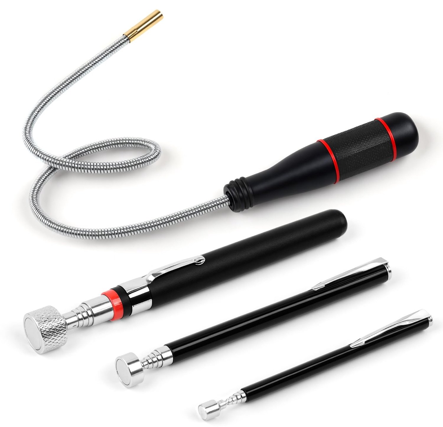 Set van 4 Telescopische Magnetische Lifters met Handvat