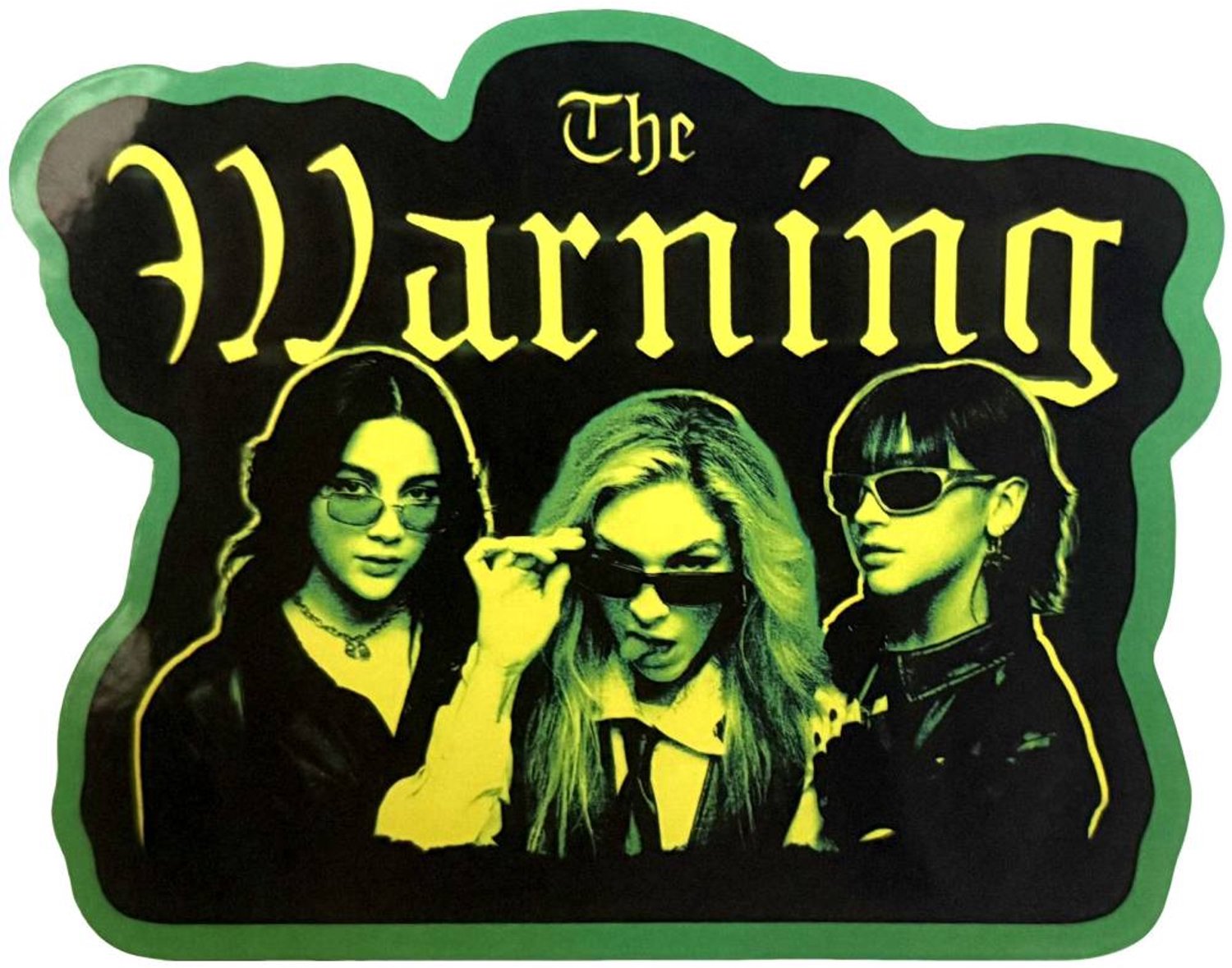 The Warning - Yellow Girls Sticker - Zwart/Multicolours