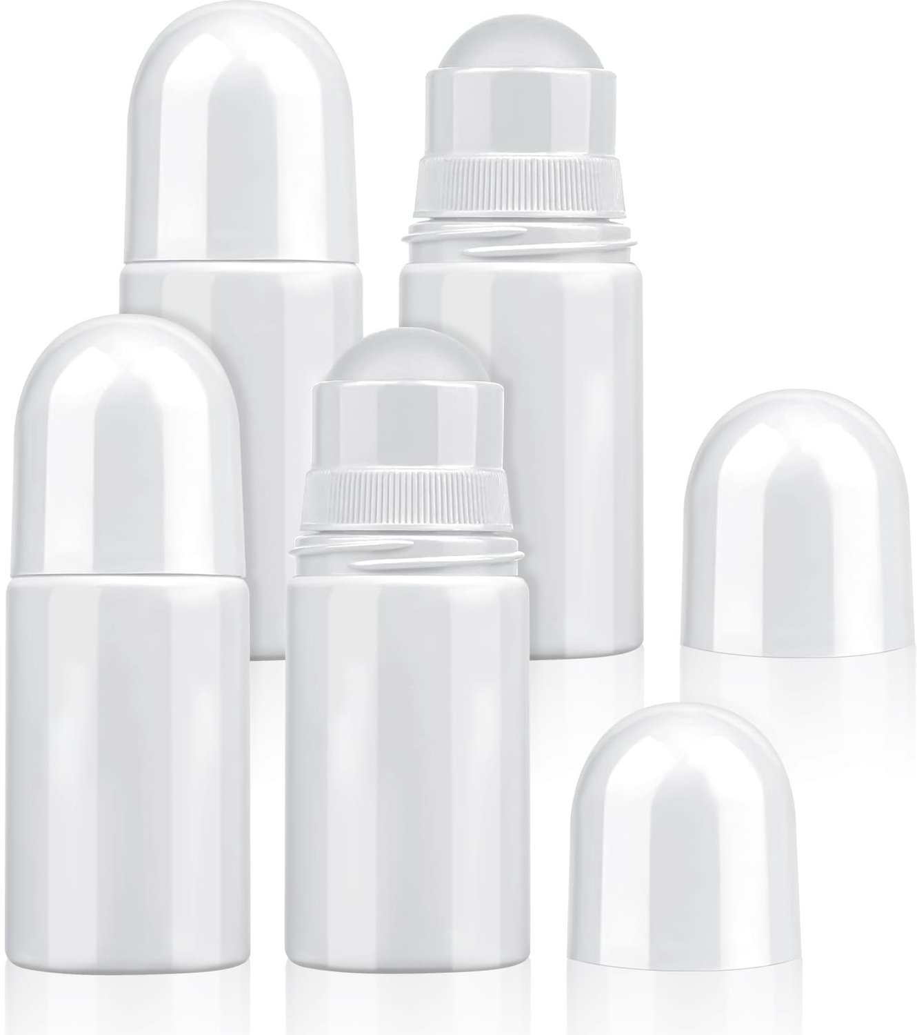 Navulbare Plastic Roll-On Deodorant Flessen - Set van 4 x 50 ml