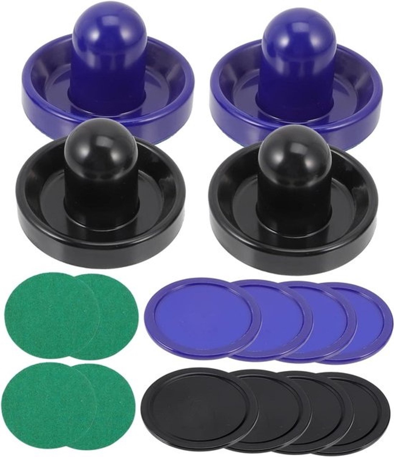 Airhockeyaccessoires - Pucks en pushers - Tafelspel - Professionele technologie - 96 cm - Blauw