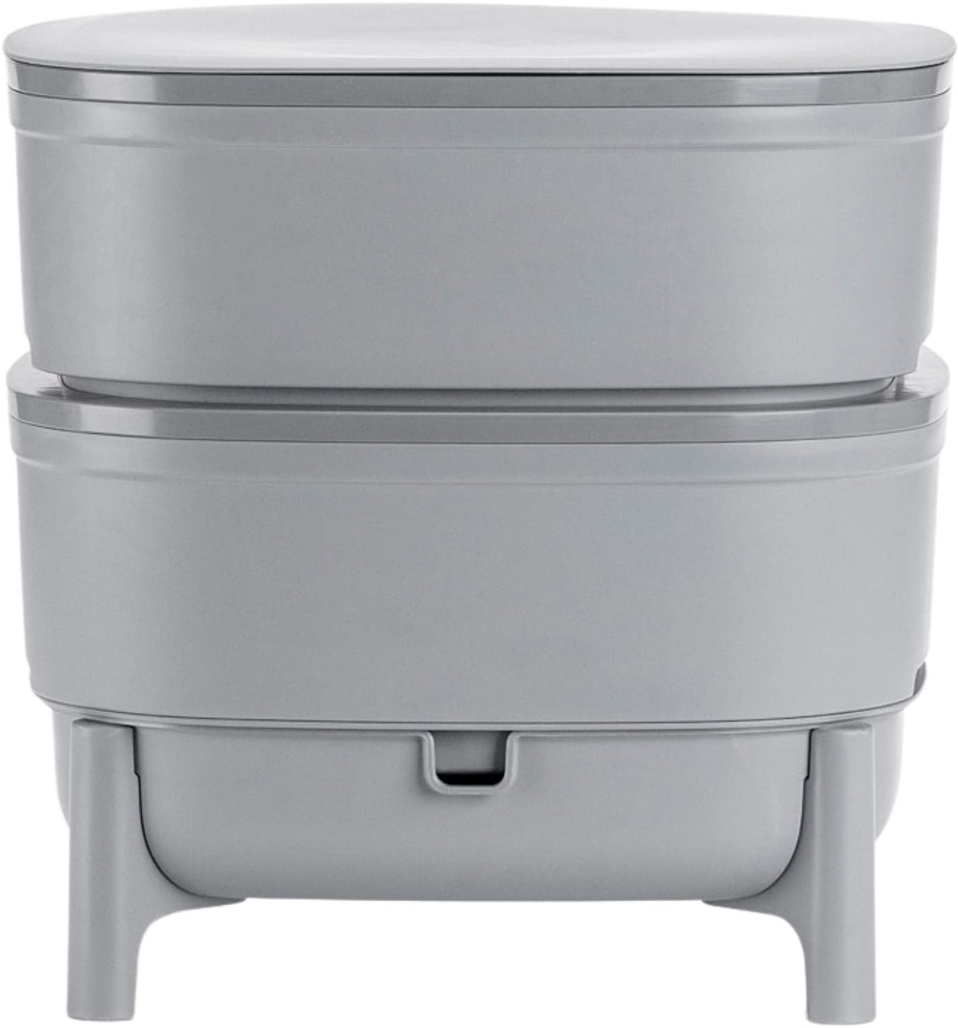 Wormcompostbak - Gemaakt van 100% gerecycled plastic - 30 liter - Grijs