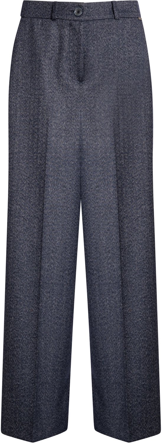 Fracomina broek blauw met hoge taille en wijde pijpen voor dames - L (40)