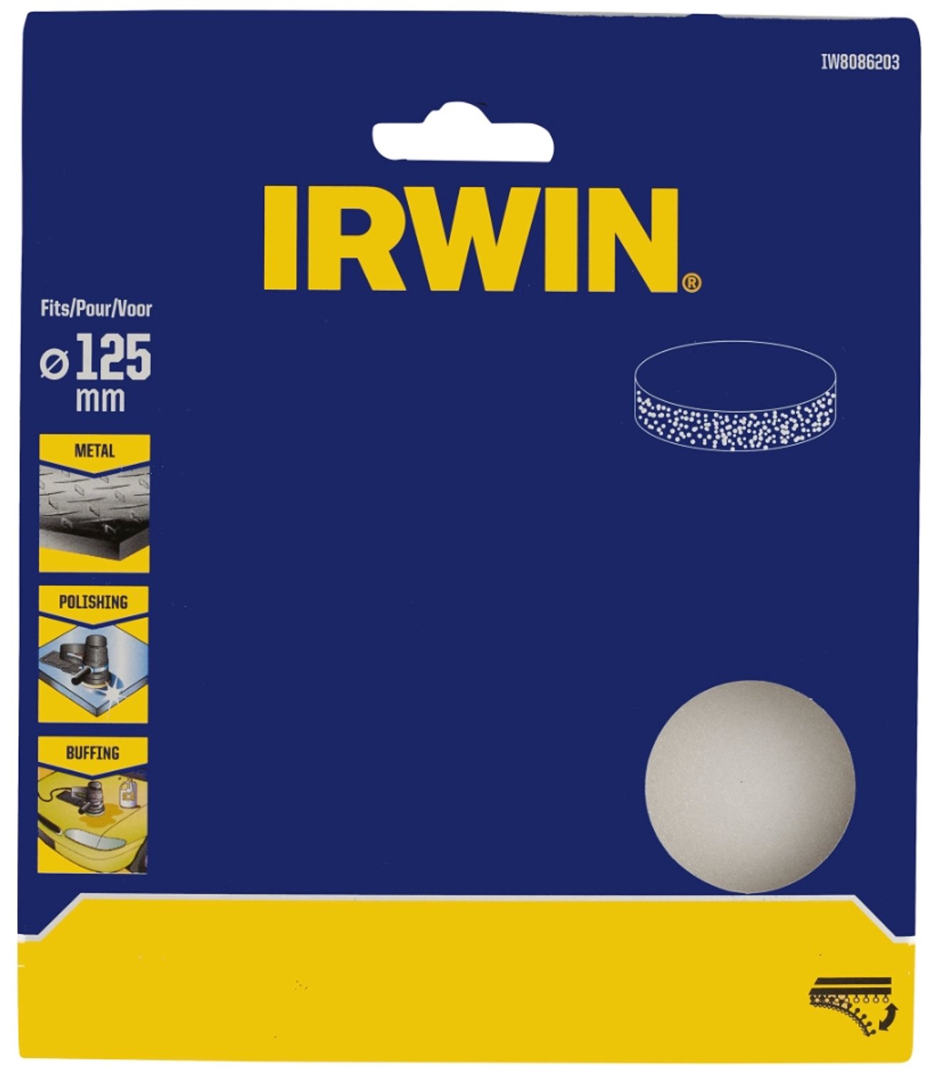 Irwin polijstschijf rond Ø125 mm synthetisch