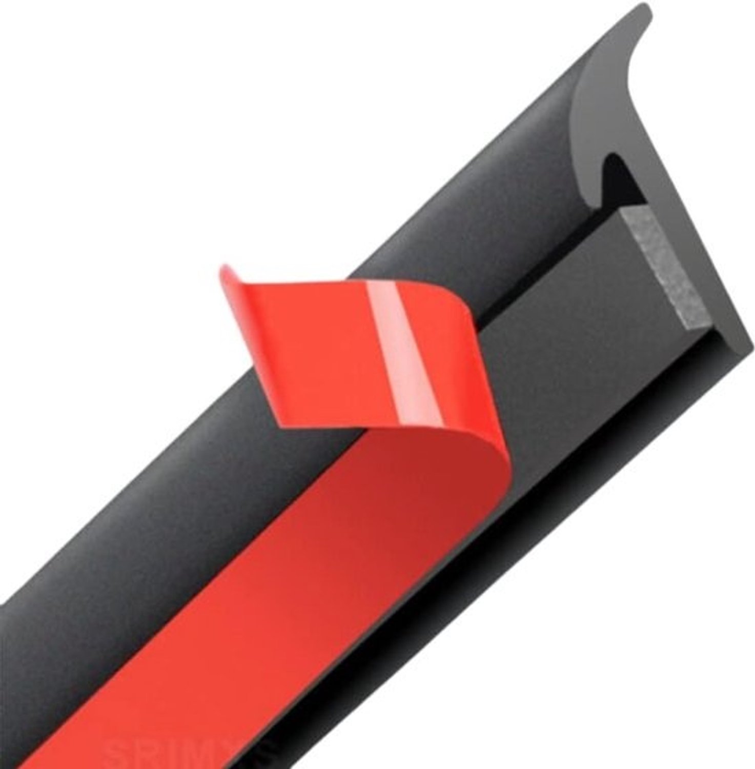 Rubberen afdichtingsstrip - Auto-weerstrip - Bescherming carrosserie - T-profiel - 5 meter lengte - Zwart