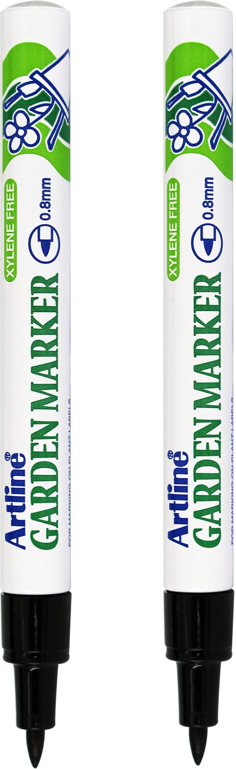 Artline Garden Markers - Set van 2 markers - Voor tuinlabels en plantenlabels - Zwart