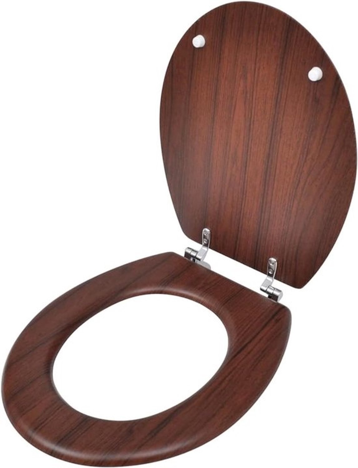 Toiletbril - Zitting met deksel - Badkamer - Soft close - Standaardmaat - Bruin