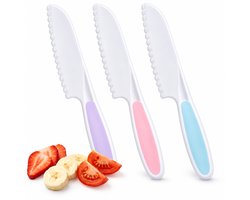 Qwali Kindermessen set - 3 Delig - Montessori mes - Koken kinderen - Zelfstandig koken - Kindvriendelijk materiaal