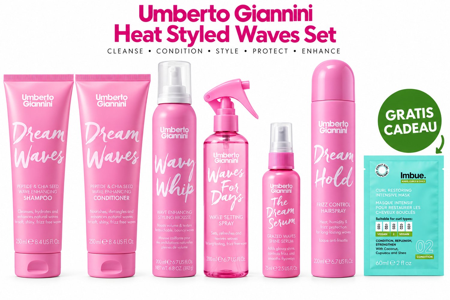 Umberto Giannini Natural Waves Wash & Style Routine + GRATIS Imbue Mask Sachet