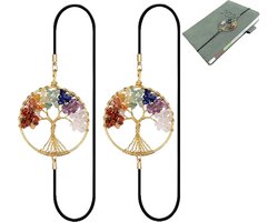 Boekenlegger Set: Levensboom Kristal & Metaal (2 stuks)