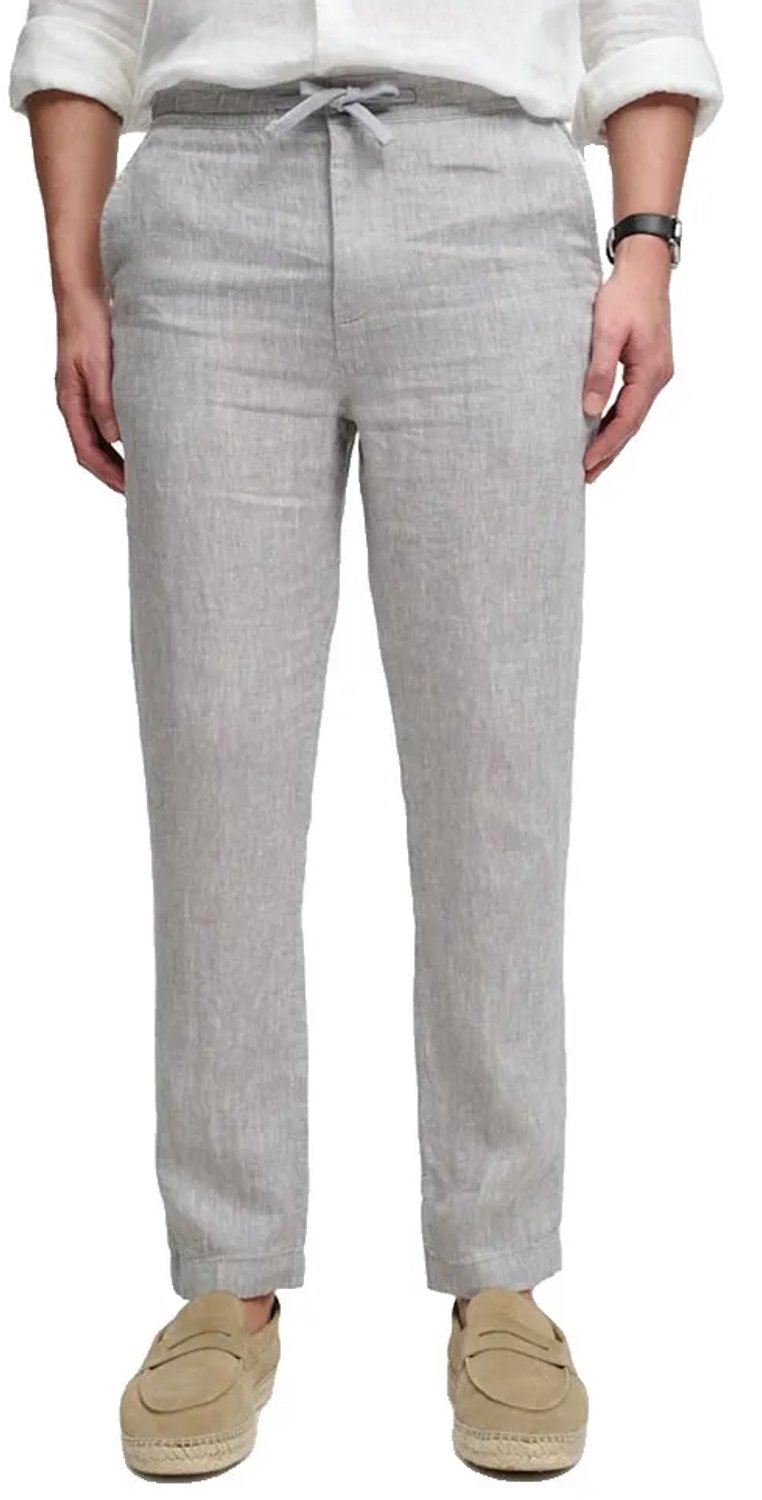 Superdry Merchant Linen Broek L Man Grijs