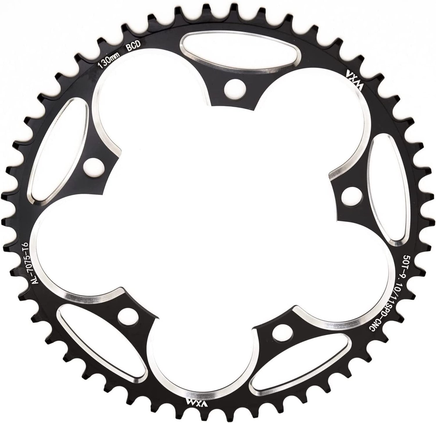 Fiets Chainring 52T van 7075-T6 Aluminium voor 8-12-Snelheid