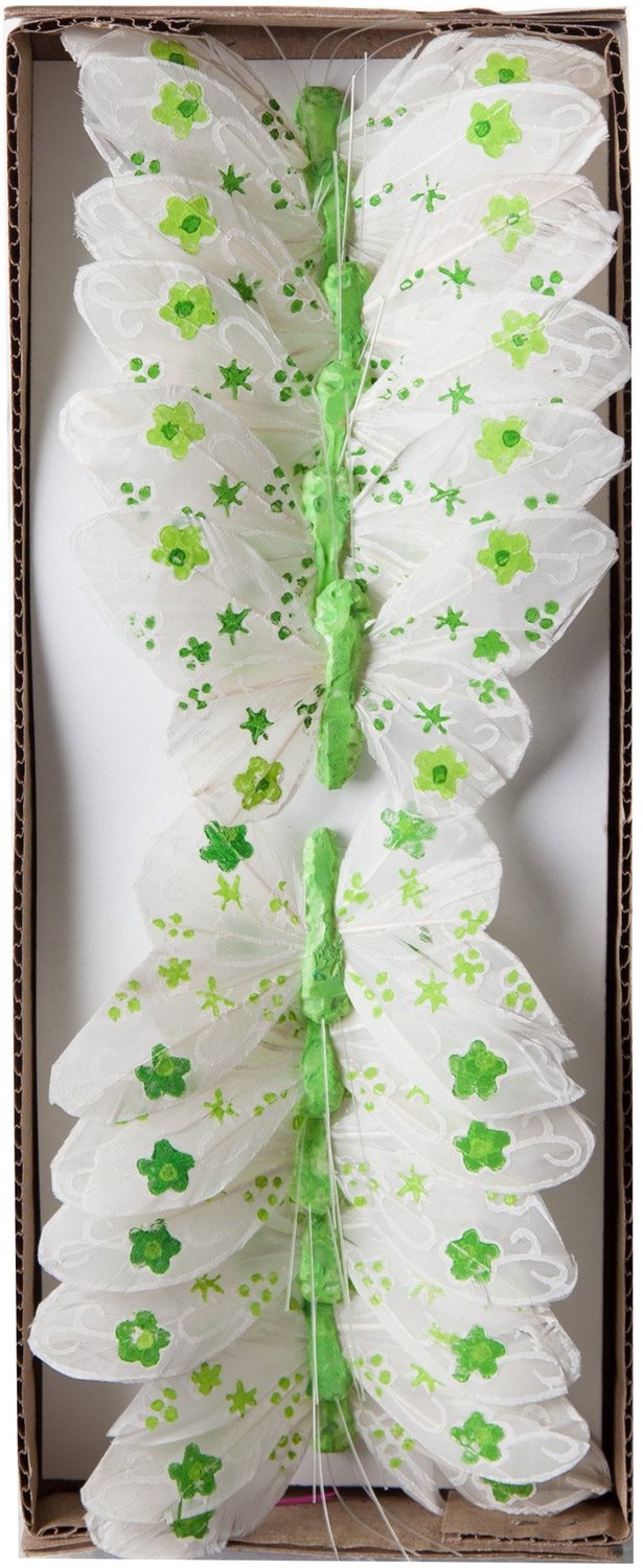 Set van 12 Kleurrijke Vlinders van Veertjes voor Decoratie