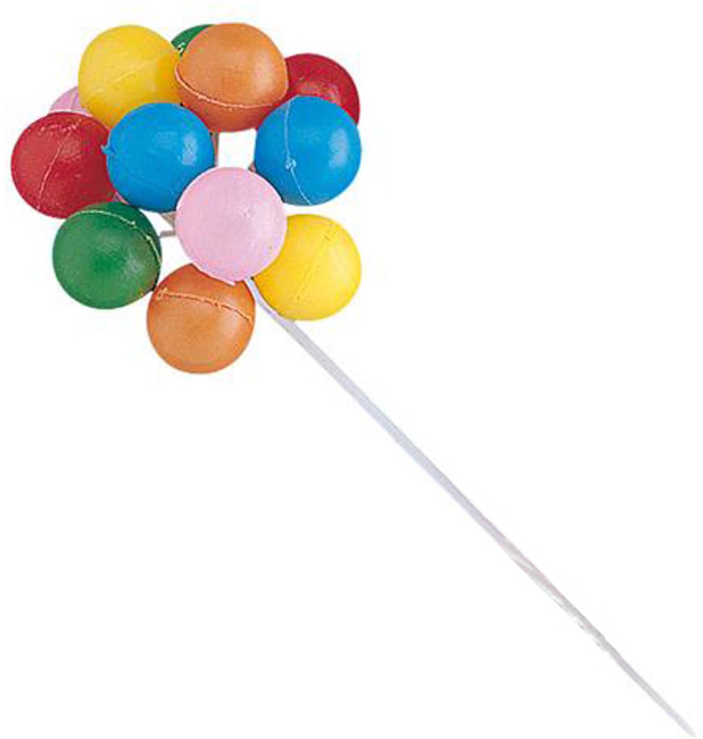 DEKORA - Taartdecoratie veelkleurige ballonnen op prikker