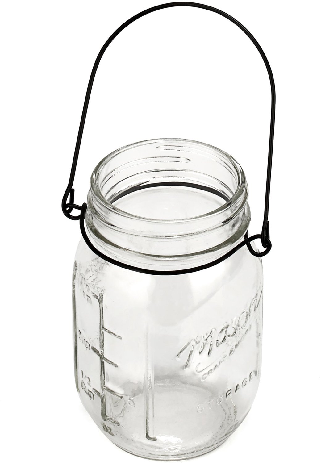 ARTYFETES - Glazen Mason Jar vaas 13 cm met oor