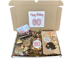 60 Verjaardag koffie brievenbus cadeau - chocolade - fudge - mokkaboontjes