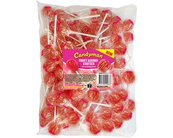 Candyman Aardbei Knotsen - 100 stuks