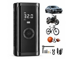Draadloze Bandenpomp Auto - Elektrische Luchtcompressor 12V - Digitale Drukmeter - Auto-Stop - LED - Auto, Fiets & Motor - Zwart