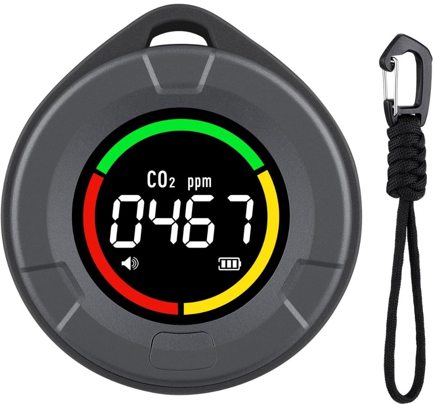 Fijnstofmeter - Luchtkwaliteitsmeter voor Binnen - Co2 Meter - grijs