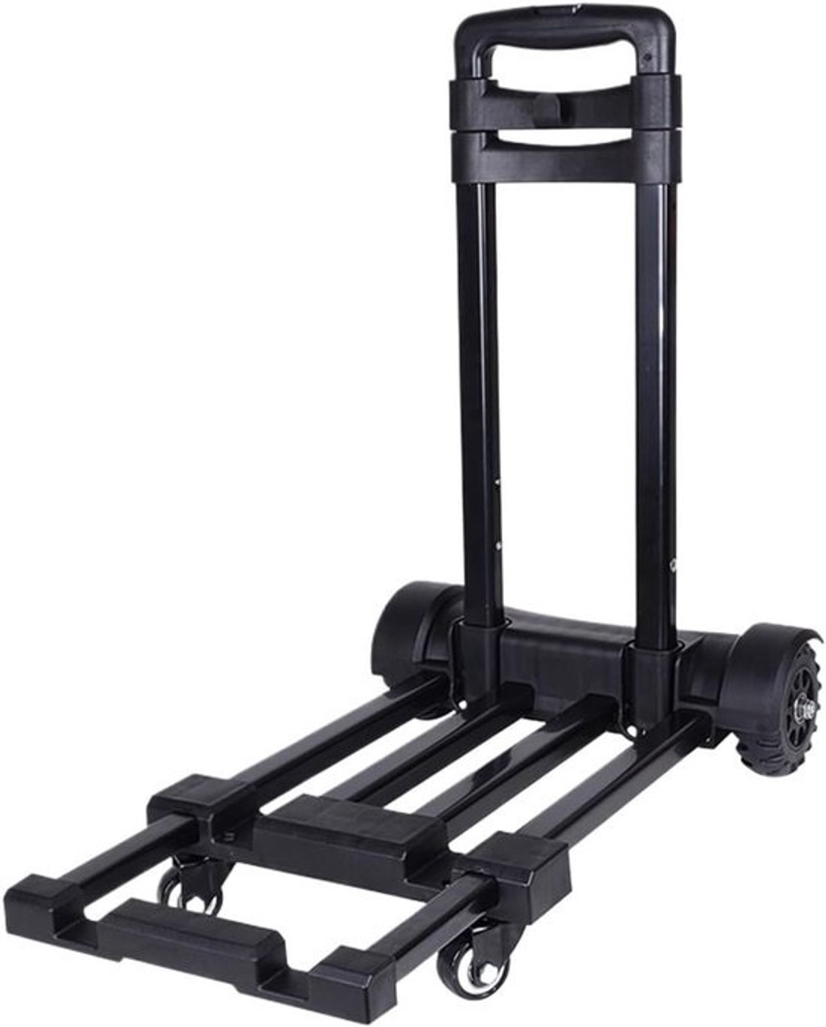Opvouwbare steekwagen - Platformhandkar - Bagage vervoeren - Stil en stabiel - 60 kg draagvermogen - Zwart