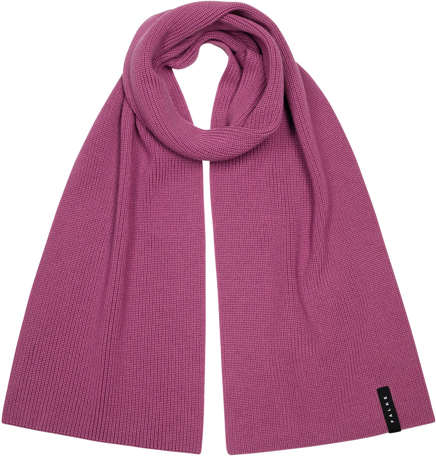 FALKE Basic Scarf Pearlstitch sneldrogend warm wol wintersjaal unisex roze - maat ONESIZE