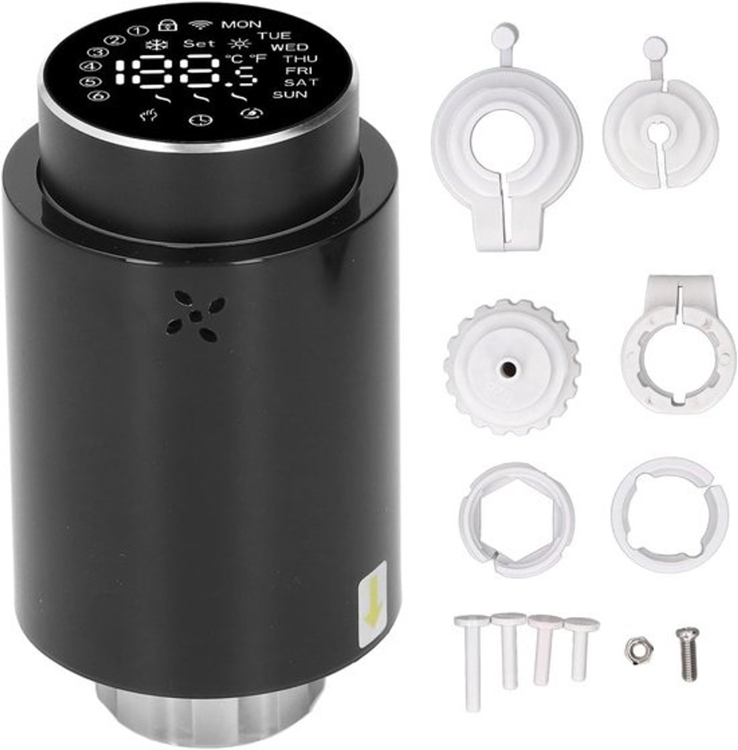 Slimme thermostaatkraan - Radiatorkraan - Energie besparen - App-bediening - 5-45°C - Wit