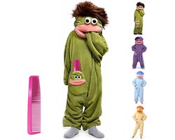 Onesie combinatiepyjama voor mannen en vrouwen, zacht warme polair stof, cosplay kostuum met zakken, geschikt voor thuisontspanning en gezinsactiviteiten,groente,S