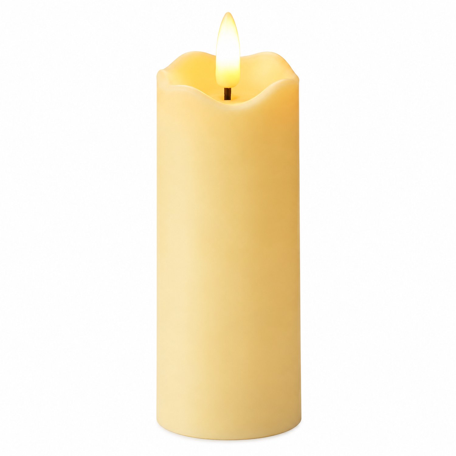 SWGOTA led kaarsen, 5 x 12,5 cm, kogelvormig model met elektronica, kunststof, 12 stuks per displaydoos, voor bruiloften en verjaardagen Wit