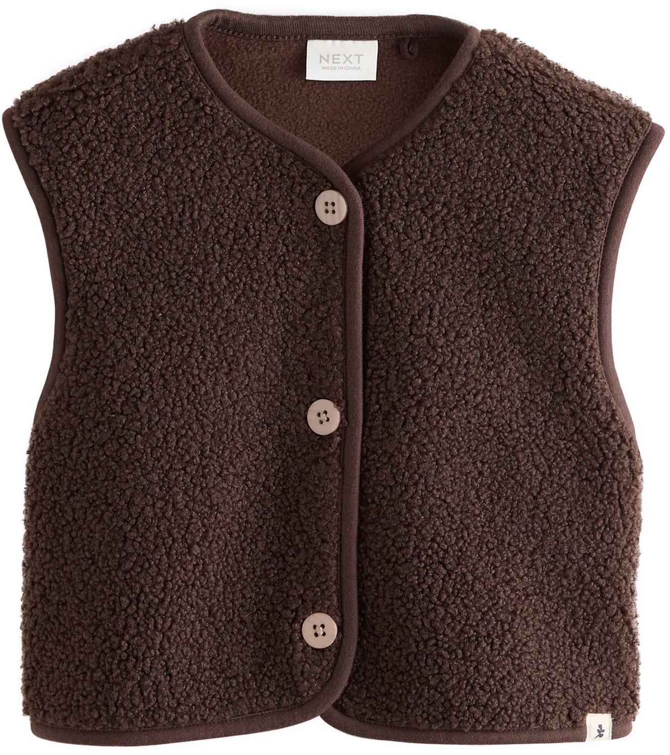 Next Meisjes Gilet van borg Bruin