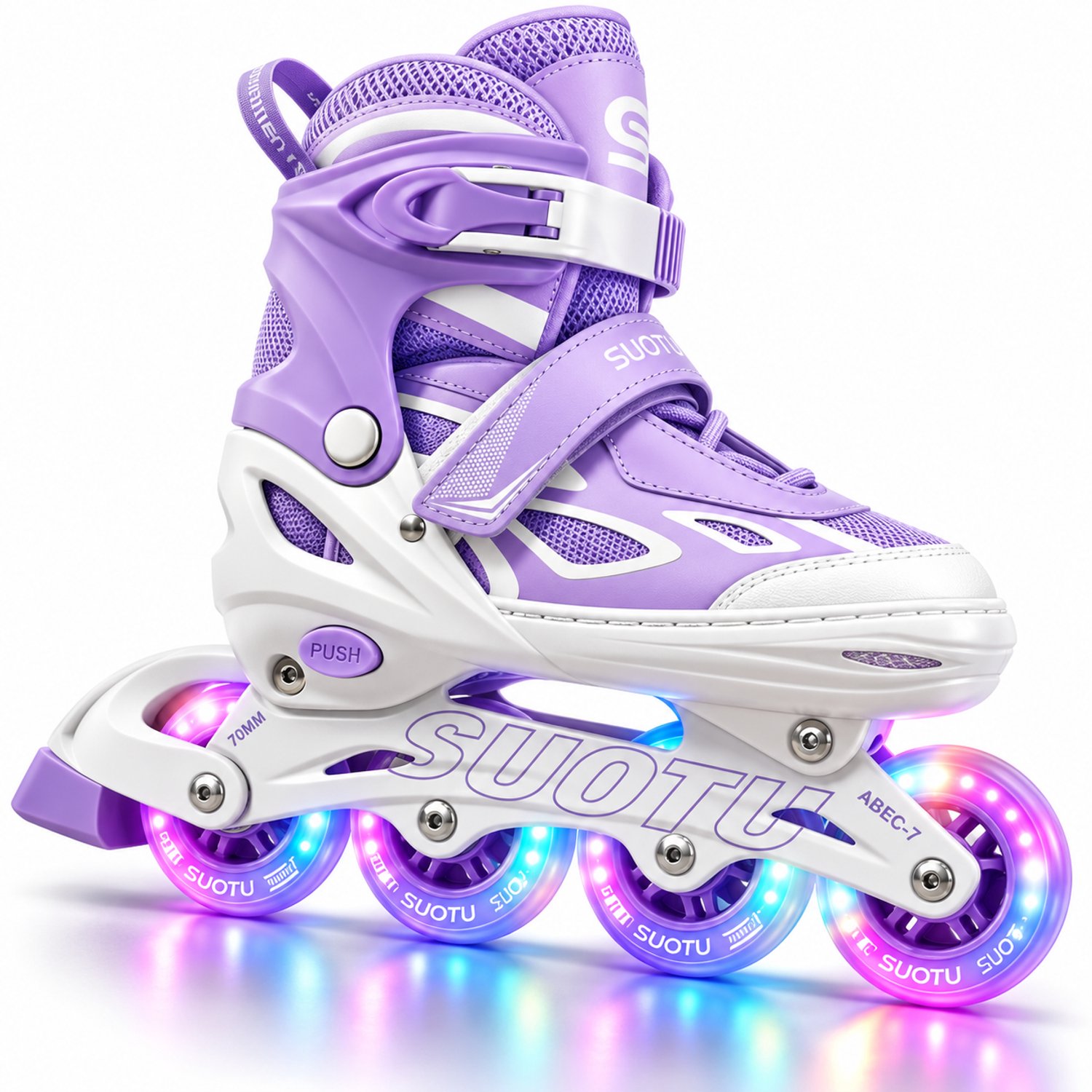 Suotu Skeelers Inlineskates Verstelbaar Skeelers meisjes en jongens Paars