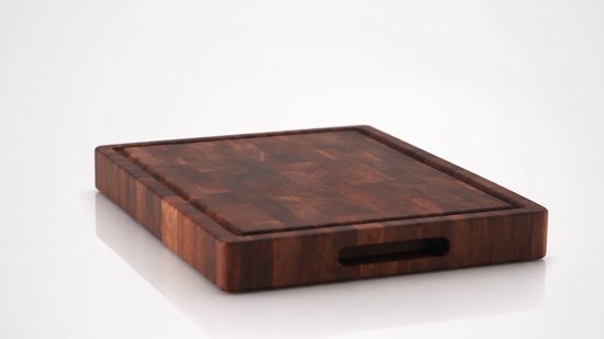 Merah® Snijplank - 100% Walnoot Hout - 40 × 27,5 × 3 cm - Hygiënisch & Antibacterieel
