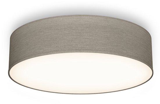B.K.Licht - Plafondlamp - woonkamer lamp - slaapkamer plafonniere - 2x E27 fitting - beige - Ø38cm