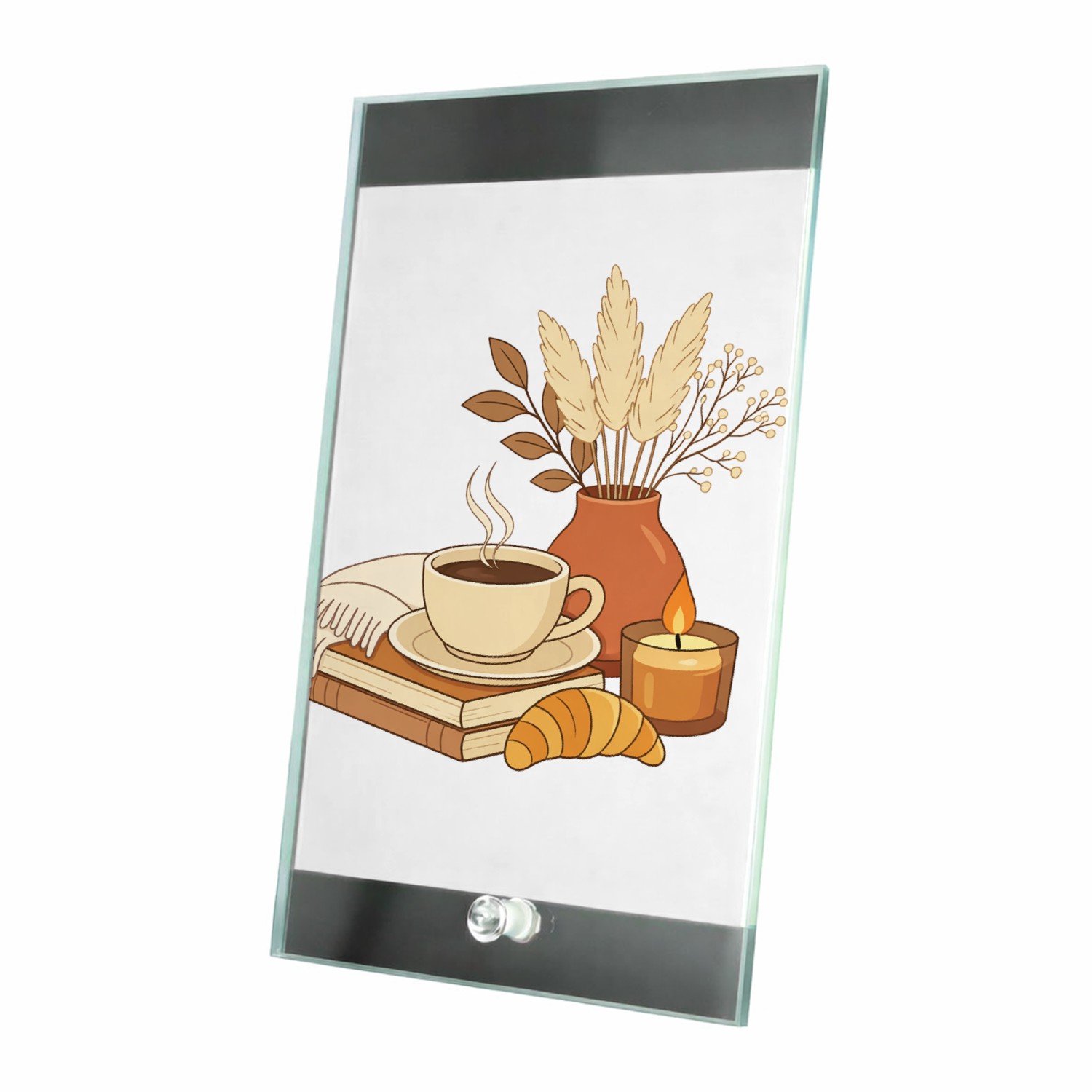 Mr Cadeautjes Glasframe 15 x 23 - design Een minimalistische woontekstprint met een zachte, bemoedige | cadeau Wit