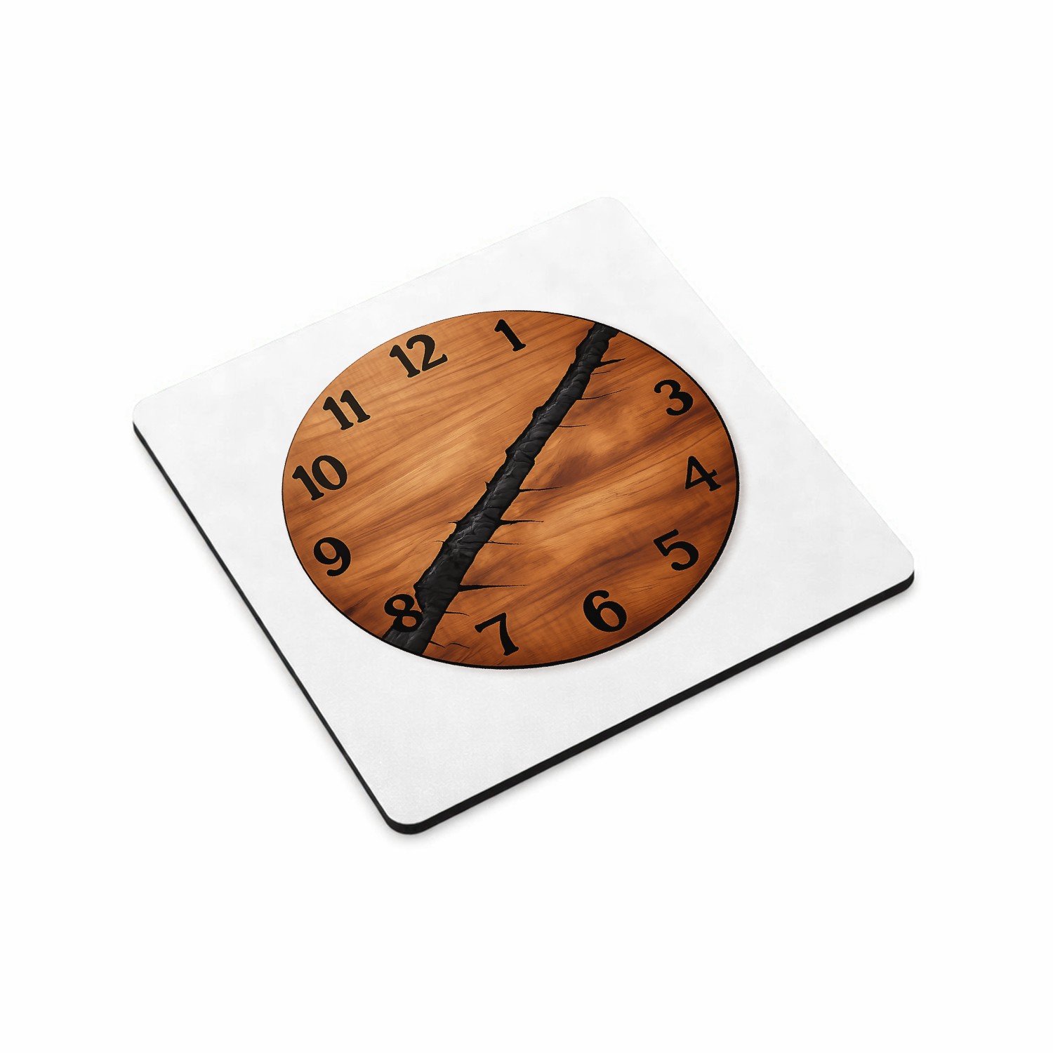 Mr Cadeautjes MDF magnetische fotolijst vierkant 9,5 - design Een ronde kompasplaat met gegraveerde windrichtingen en een | cadeau Wit