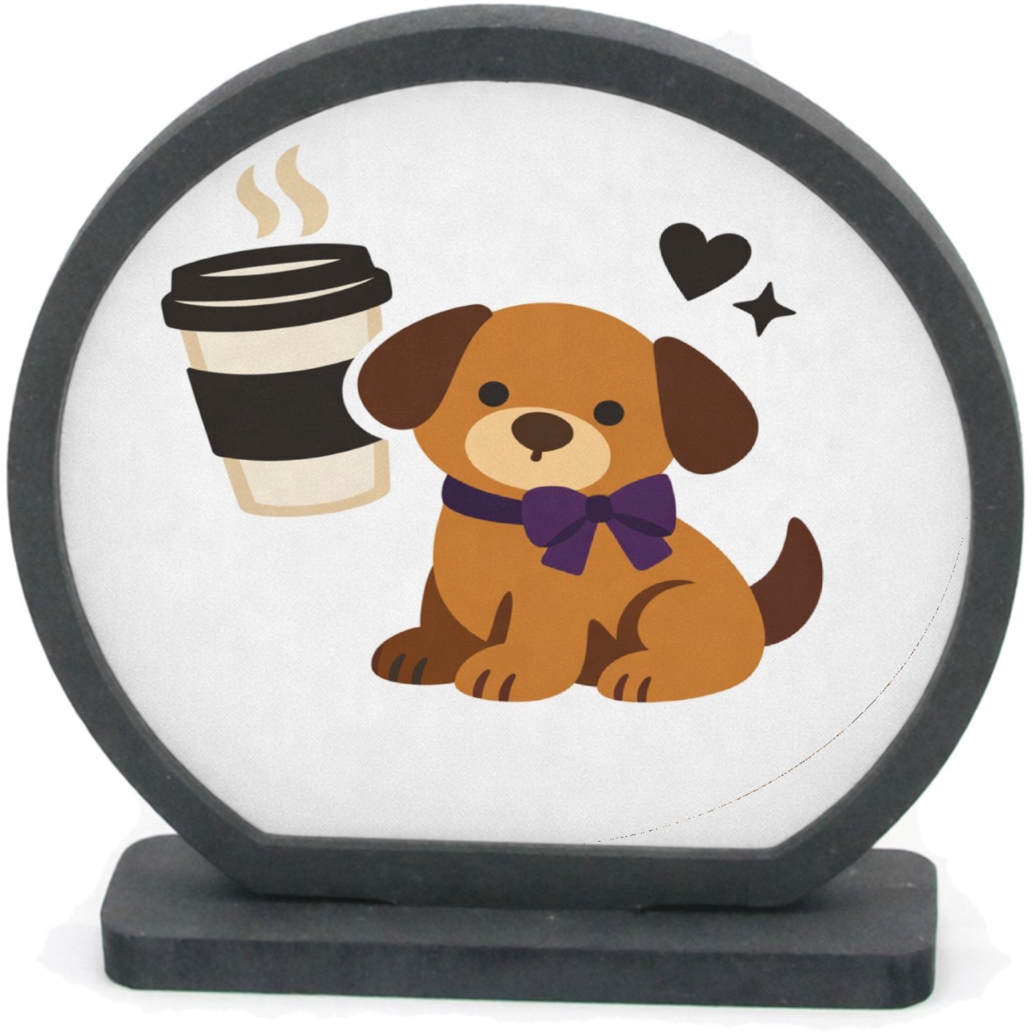 Mr Cadeautjes Houten fotolijst rond met MDF inleg - design Cadeauprint rond een alledaagse luxe met een minimalistische | cadeau Wit