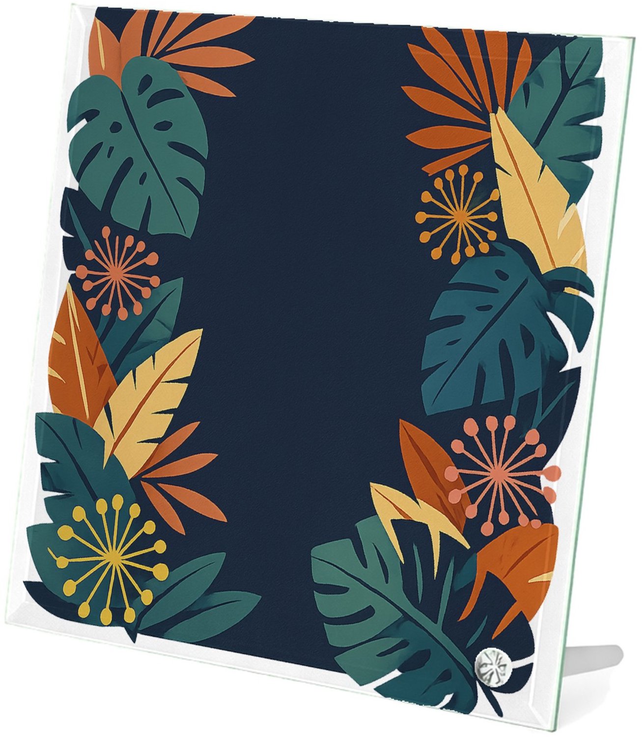 Mr Cadeautjes Glasframe 20 x 20 - design Een energieke motivatietprint met een diepgekleurde achtergr | cadeau Wit