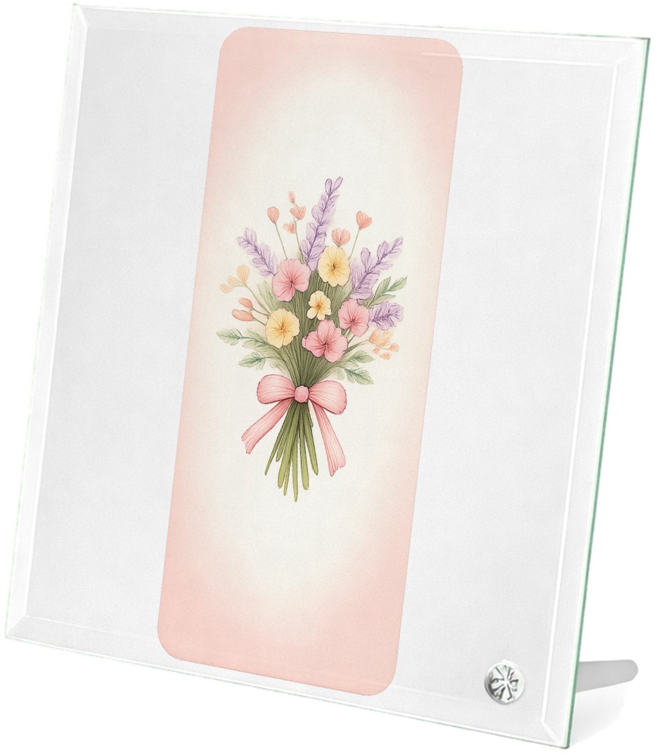 Mr Cadeautjes Glasframe 20 x 20 - design Een serie elegante natuurboeketten in zachte cadeaustijl, ma | cadeau Wit