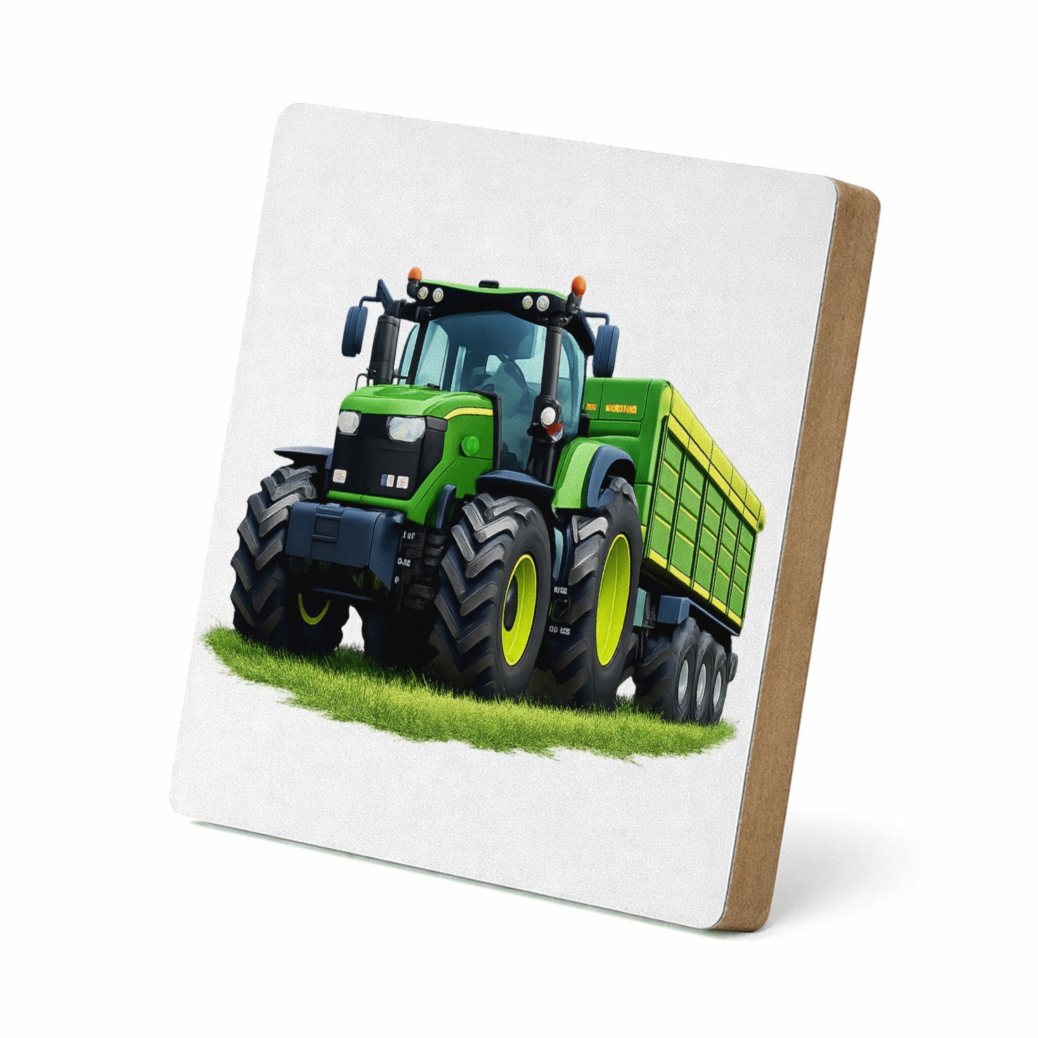 Mr Cadeautjes MDF staande fotolijst 15,2 x 15,2 - design Een krachtig werkvoertuig in een andere natuurlijke setting | cadeau Wit