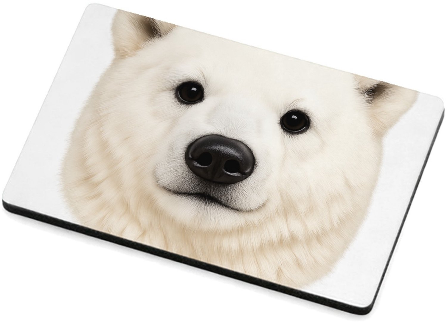 Mr Cadeautjes MDF magnetische fotolijst 7,5 x 5 - design Een opvallende kopillustratie met zachte pluche-textuur en e | cadeau Wit