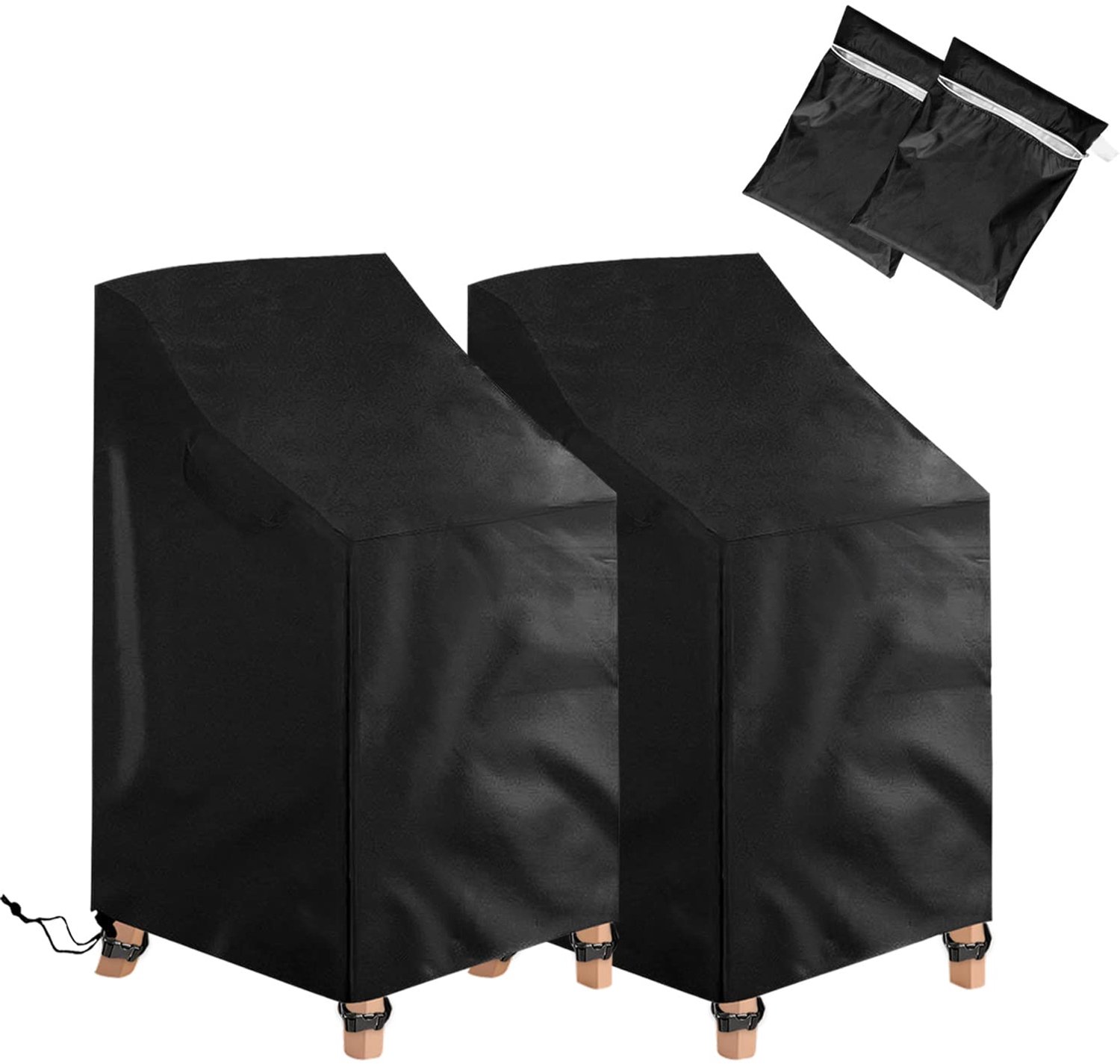 Famanu Tuinstoelhoes set van 2 stuks, beschermhoes voor tuinstoelen, 72 x 92 x 70/120 cm, weerbestendig en waterdicht, ideaal voor langdurige bescherming van meubels wit