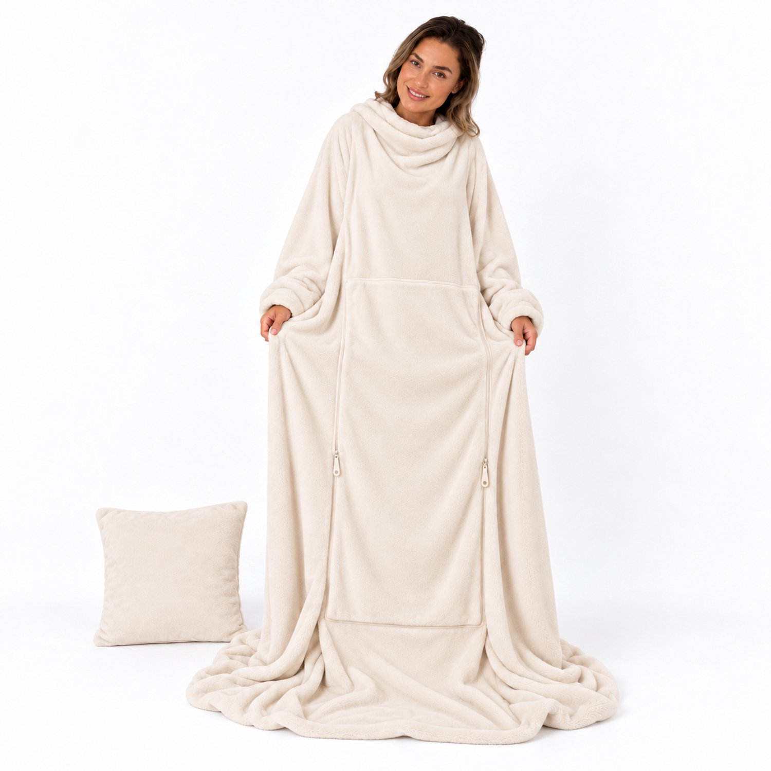 Unique Living Plaid Snuggle Dove White -150x200cm