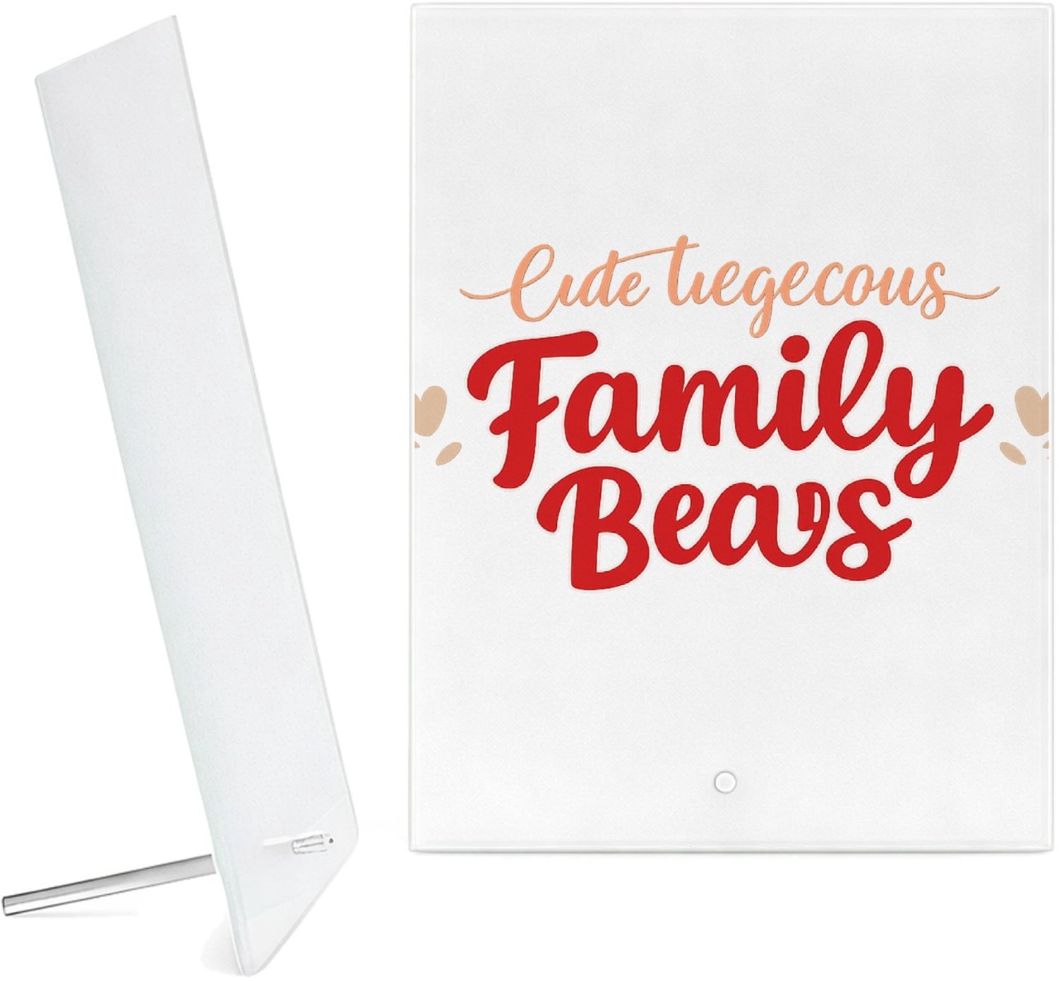 Mr Cadeautjes Glazen fotopaneel Een warme familietitel met speelse nadruk op de rol van een - 15 x 20 cm, staand - glas, decoratie, wanddecoratie | cadeau Wit