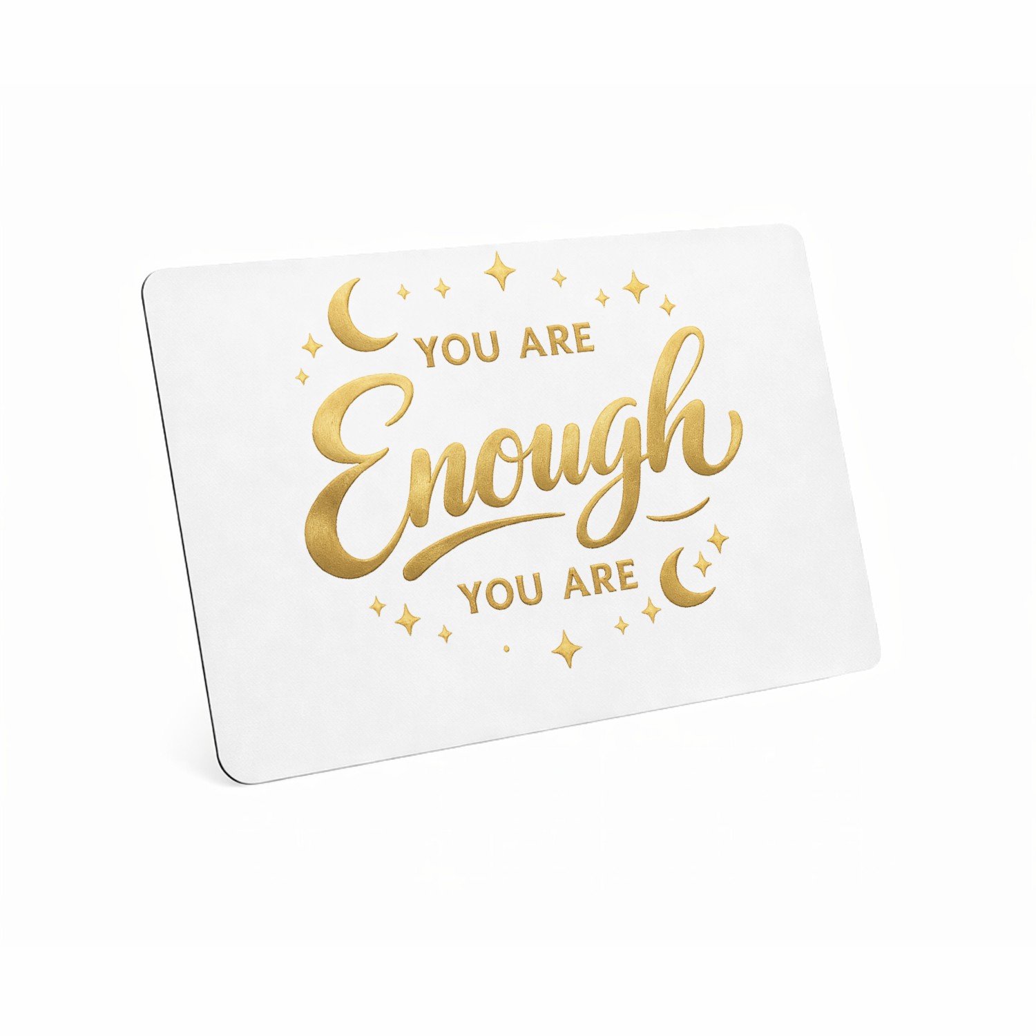 Mr Cadeautjes MDF magnetische fotolijst 28 x 19 - design Minimalistische affirmatie met sterren en zachte glansaccent | cadeau Wit