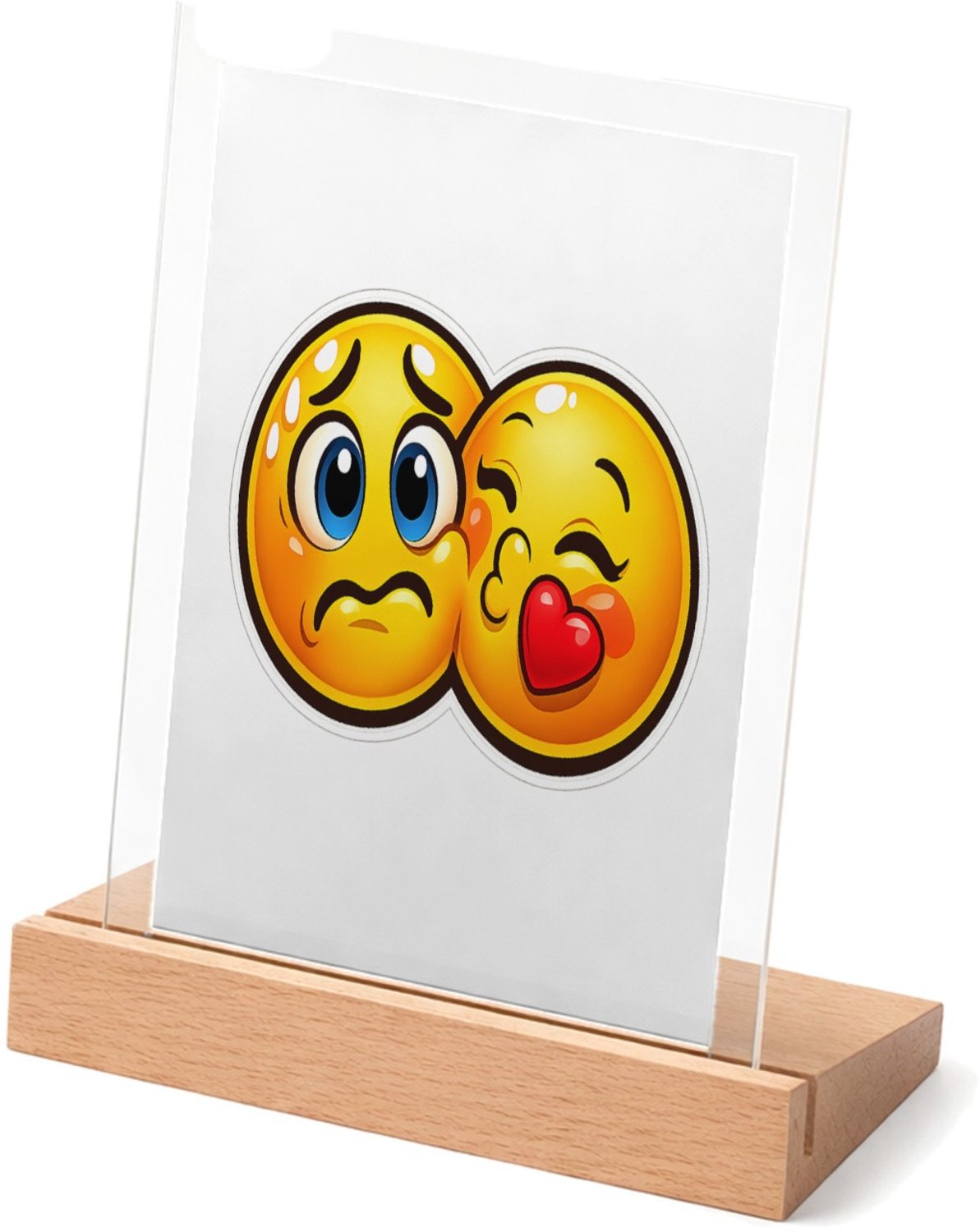 Mr Cadeautjes Glasframe met vaste tekst - design Een vergelijkbare humoristische contrastopbouw met twee tege | cadeau Wit