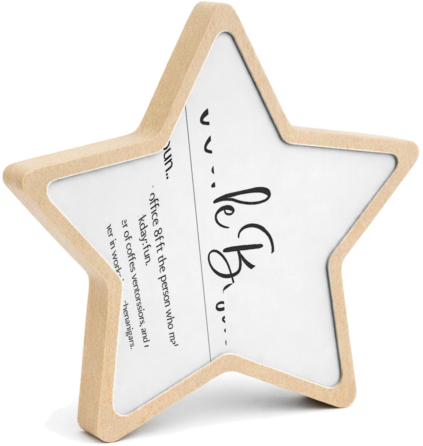 Mr Cadeautjes MDF fotolijst ster 14 x 13,5 - design Een vergelijkbare dictionary-opmaak met een warm, grappig co | cadeau Wit