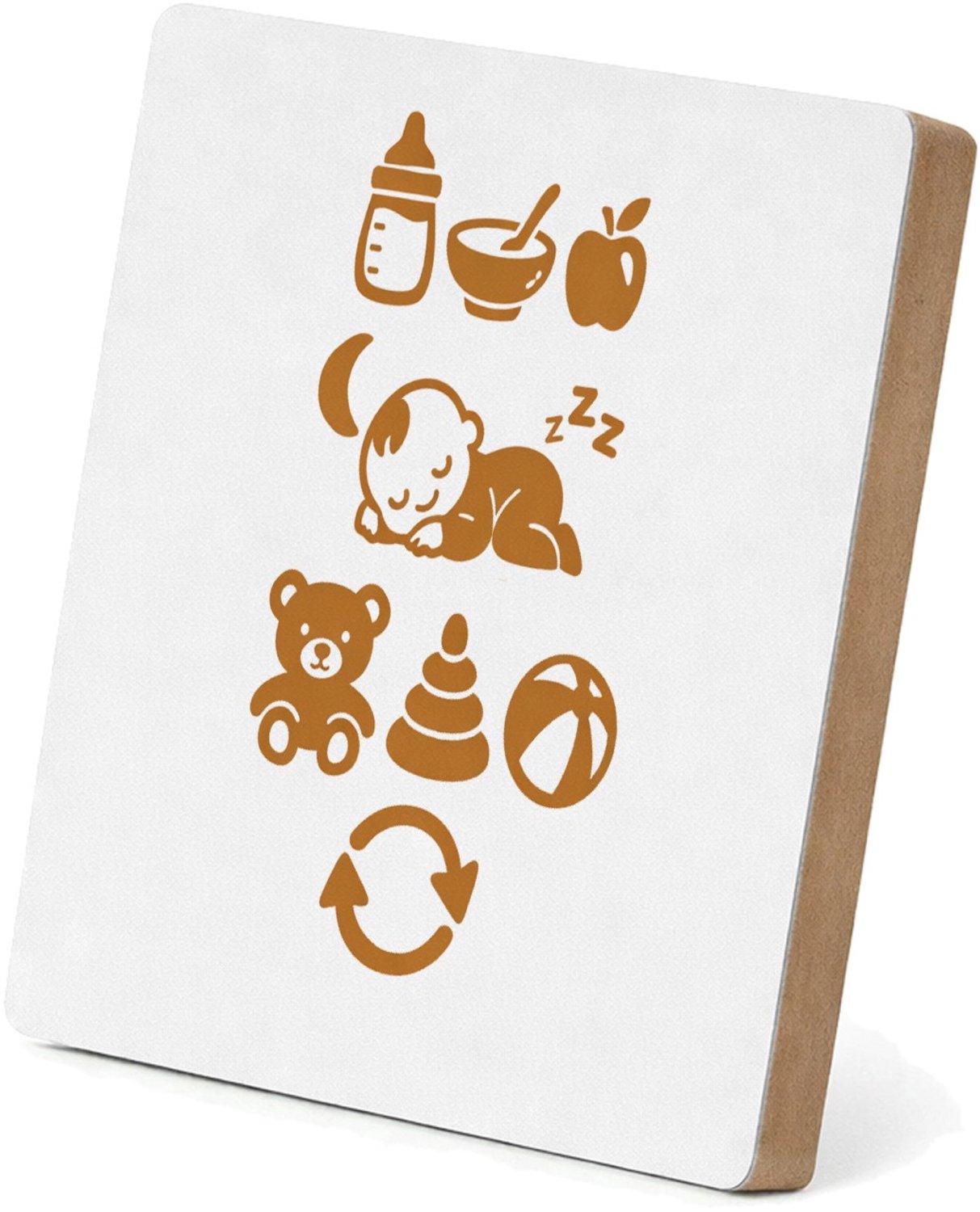 Mr Cadeautjes MDF staande fotolijst 15,2 x 15,2 - design Een vergelijkbare ritmegrap met een andere dagindeling en ee | cadeau Wit